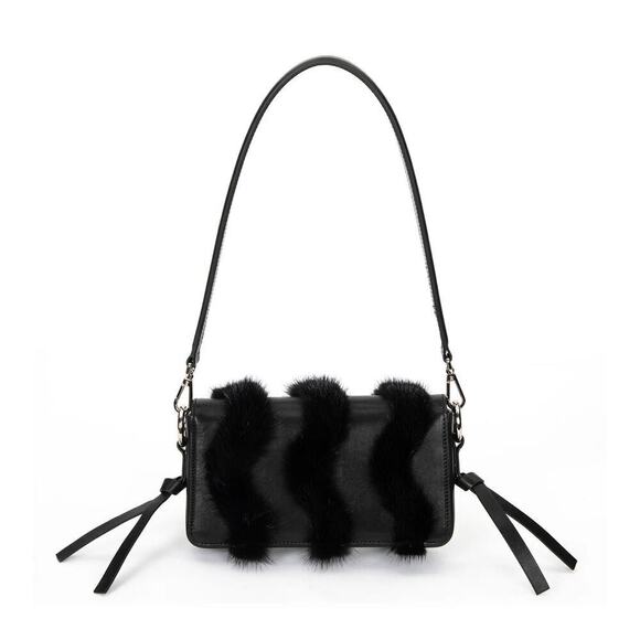 Brandon Blackwood medium Nia bag with mink fur - Picture 5 of 11